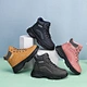 Children Buckle Strap Black Chunky Sole Pouch Ankle Boots Children Platform Fashion Children Pocket Boot